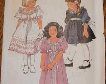 Simplicity UNCUT Girls sizes 3,4,5 Special Occasion Dress Pattern 6713