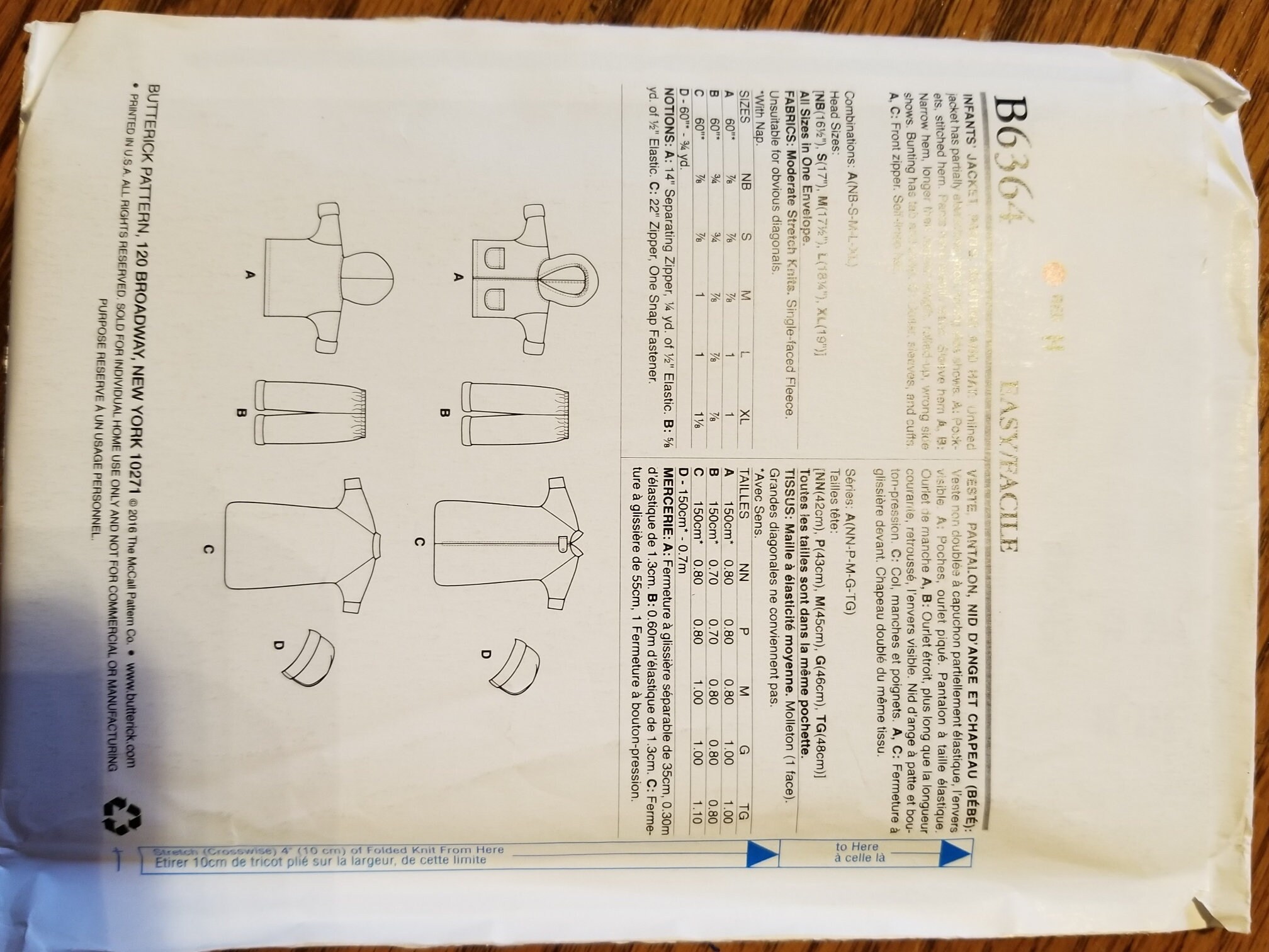 Uncut See & Sew Infant Size Neworn Through Extra Large Uncut See & Sew Infant Size Neworn Through Extra Large