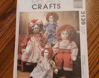 McCalls Crafts UNCUT 16 and 22 inch dolls pattern 3139