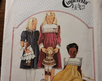 Vintage 80's UNCUT Simplicity Girls sz 8 Cinderella dress pattern with Yoke 6657