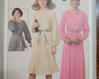 Simplicity 1978 UNCUT Misses sizes 14, 16 Jiffy Pullover Dress Pattern 8265