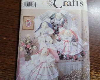 Vintage Uncut Simplicity Crafts 7044 Faith Van Zanten Bunny and Clothes Pattern 7044