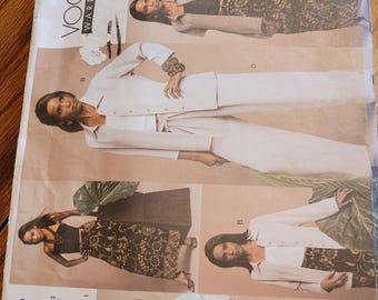 UNCUT Vogue Wardrobe Misses sizes 12, 14, 16 Shirt, Top, Skirt, Short, Pants Pattern 2744.