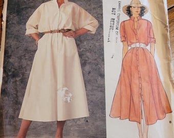 Vintage Uncut Vogue American Designer ADRI Misses sz 10 Dress Pattern 1351