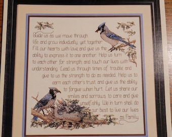 Cross My Heart Family Prayer Counted Cross Stitch Pattern  CLS-34