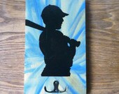 Key Hanger Leash Holder Baseball Hand Crafted Recycled Wood Robe Hook Father's Day Gift  Art  Wall Hanging Men Women Home Decor Organizer