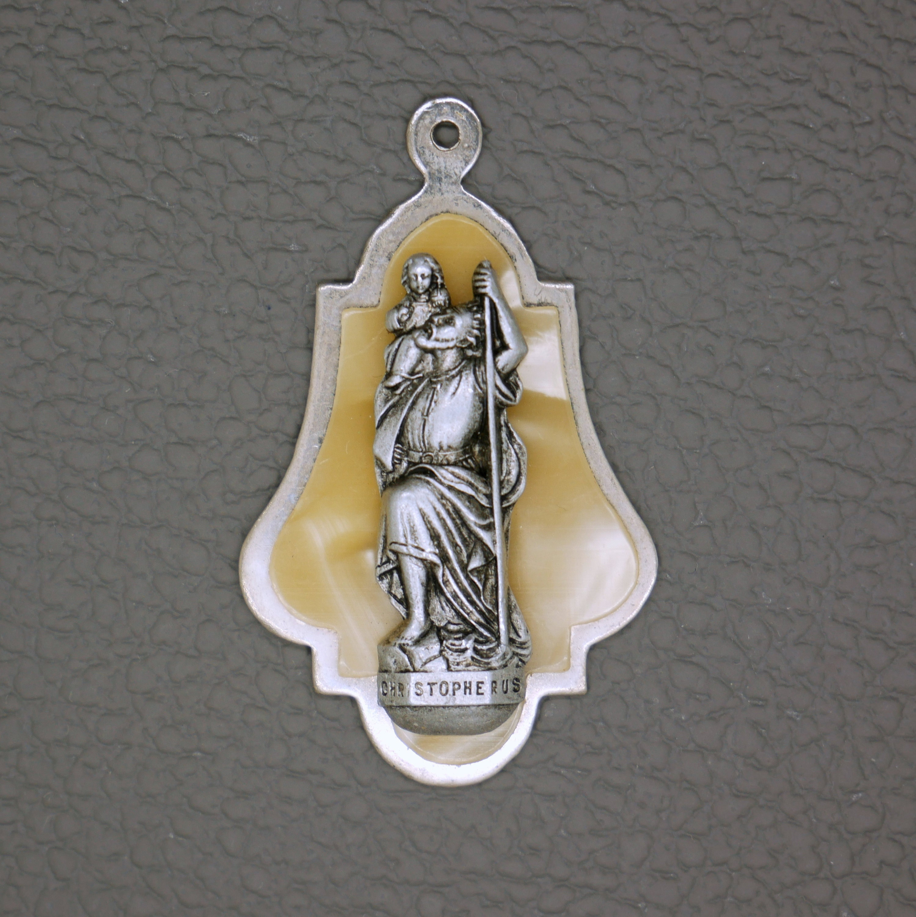 St. Christopher Catholic Prayer Medal With Enamel Detailing Etsy