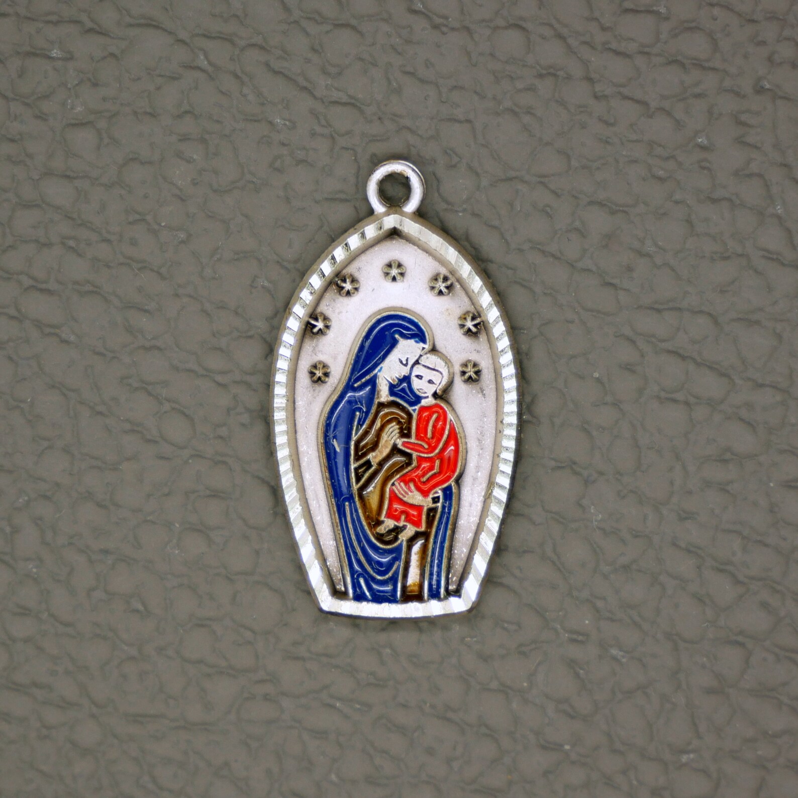 Blessed Virgin & Baby Jesus Medal Catholic Prayer Medal With Etsy