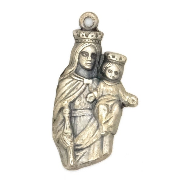 Saint Ann Anne De Beaupré and Child Jesus Christ - Scapular Medal, Medaille Pendant - Christian, Religious, Catholic Jewelry - Holy Relics