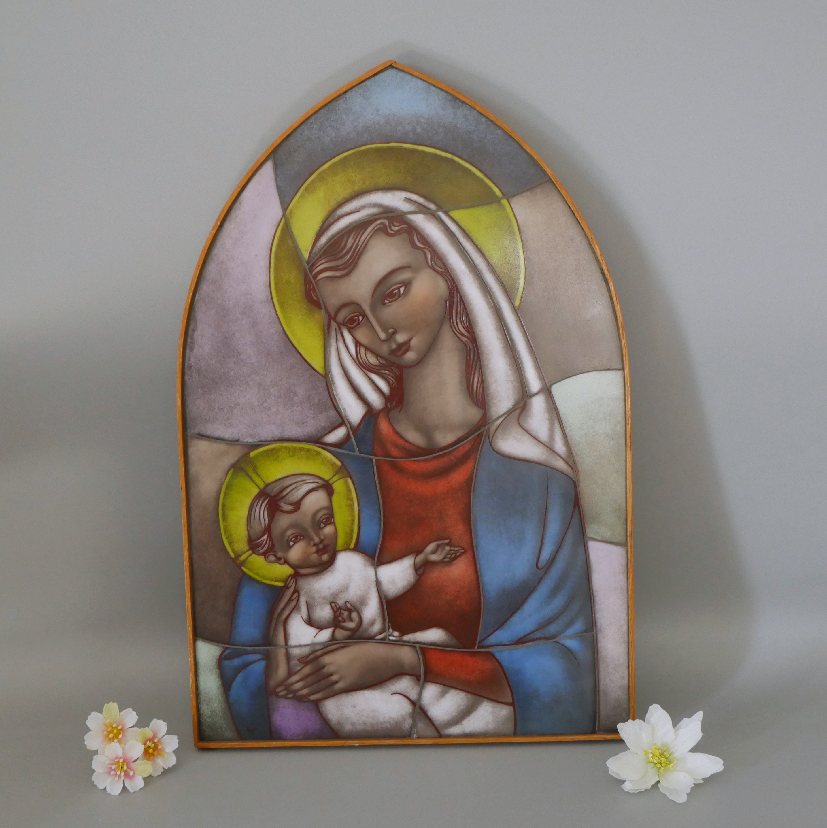 聖母マリアとイエス・キリスト Madonna and Child ステンドグラス