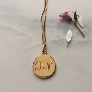Double Initial Necklace in 18ct Yellow Gold Vermeil