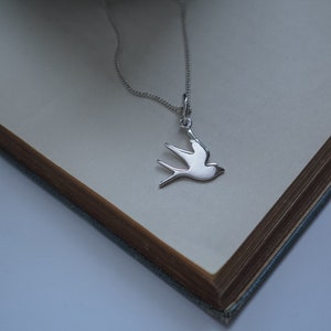 Swallow Necklace in Sterling Silver