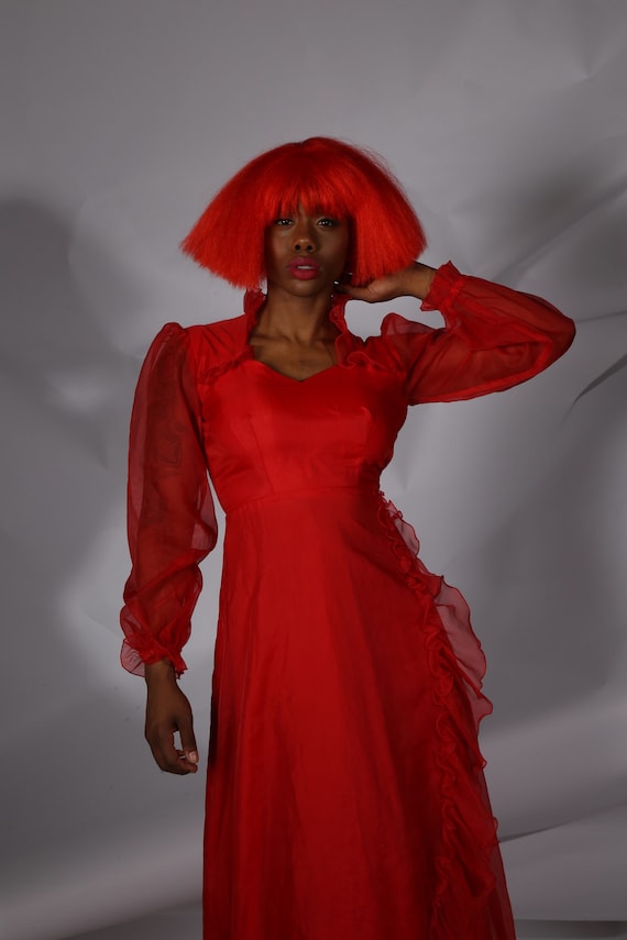 blood red gown