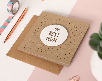 Best Mum 3D Paper Cut Card