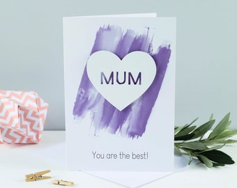 Personalised Mum 3D Paper Cut Card - Mother's day, Birthday card