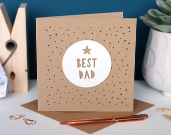 Best Dad 3D Paper Cut Card