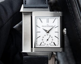 Vintage Jaeger-LeCoultre Reverso Tribute Monoface Small Seconds Silver, men's watch, gift for him