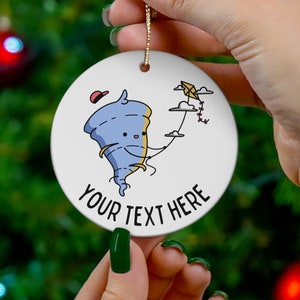Personalized name tornado christmas ornament tornado ornament Tornado Art Ornaments tornado mascot twister funnel ornament personal ornament