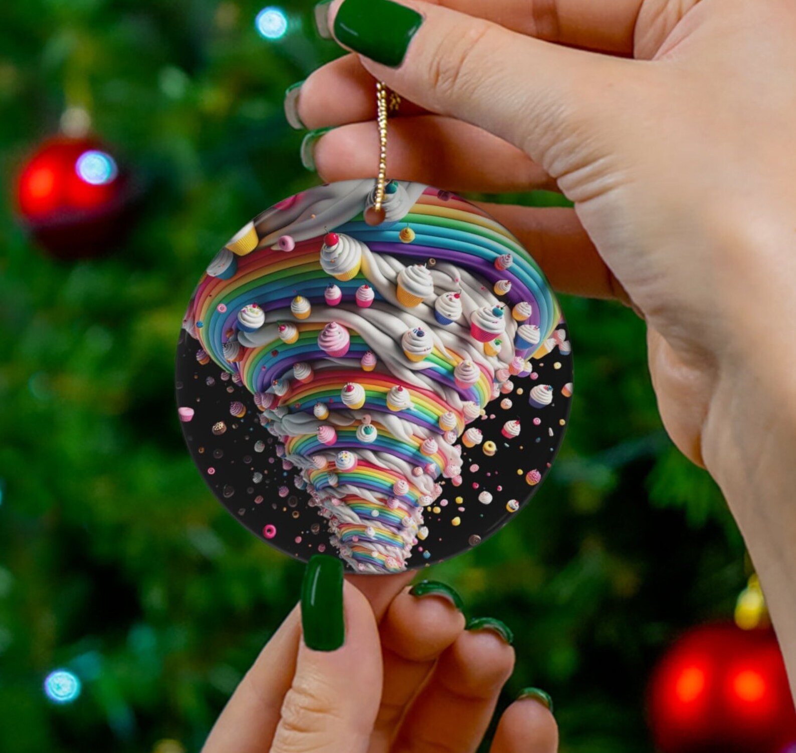 Tornado Ornament Cupcake Ornament Twister Ornament Vortex Ornament