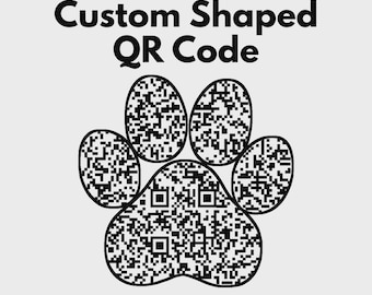Custom Shaped QR Code: Wedding, Party, Business (Digital Download)