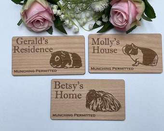 Personalized Guinea Pig Plaque: Custom Pet Sign