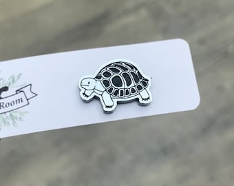 Tortoise pin badge