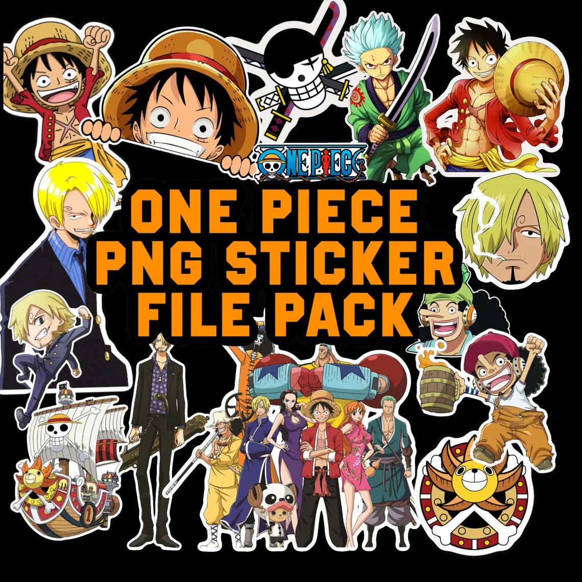 one piece sticker ai generative luffy 33663264 PNG