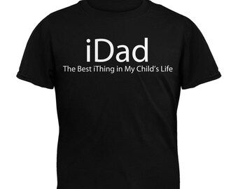 Father's Day - Funny iDad Geek Black Adult T-Shirt