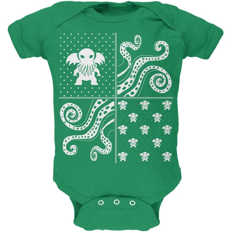 Big Cthulhu Ugly Christmas Sweater Forest Adult Sweatshirt