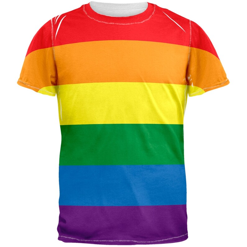 Camiseta entallada de cuello en V LGBTQA + PRIDE [Love Wins]