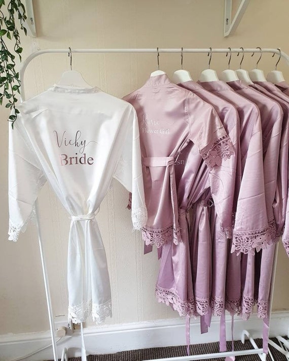 Wedding Robe Dressing Gown Bridesmaid 