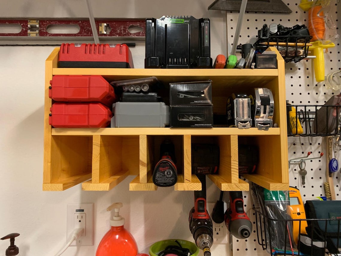 PDF Plans Power Tool Holder Plan.Cordless Tool Organizer Etsy