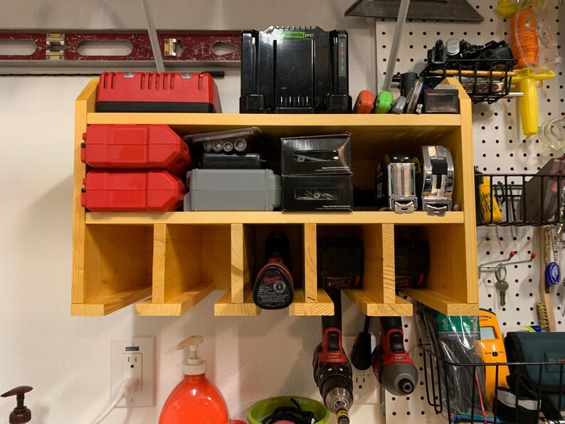 PDF Plans Power Tool Holder Plan.Cordless Tool Organizer Etsy