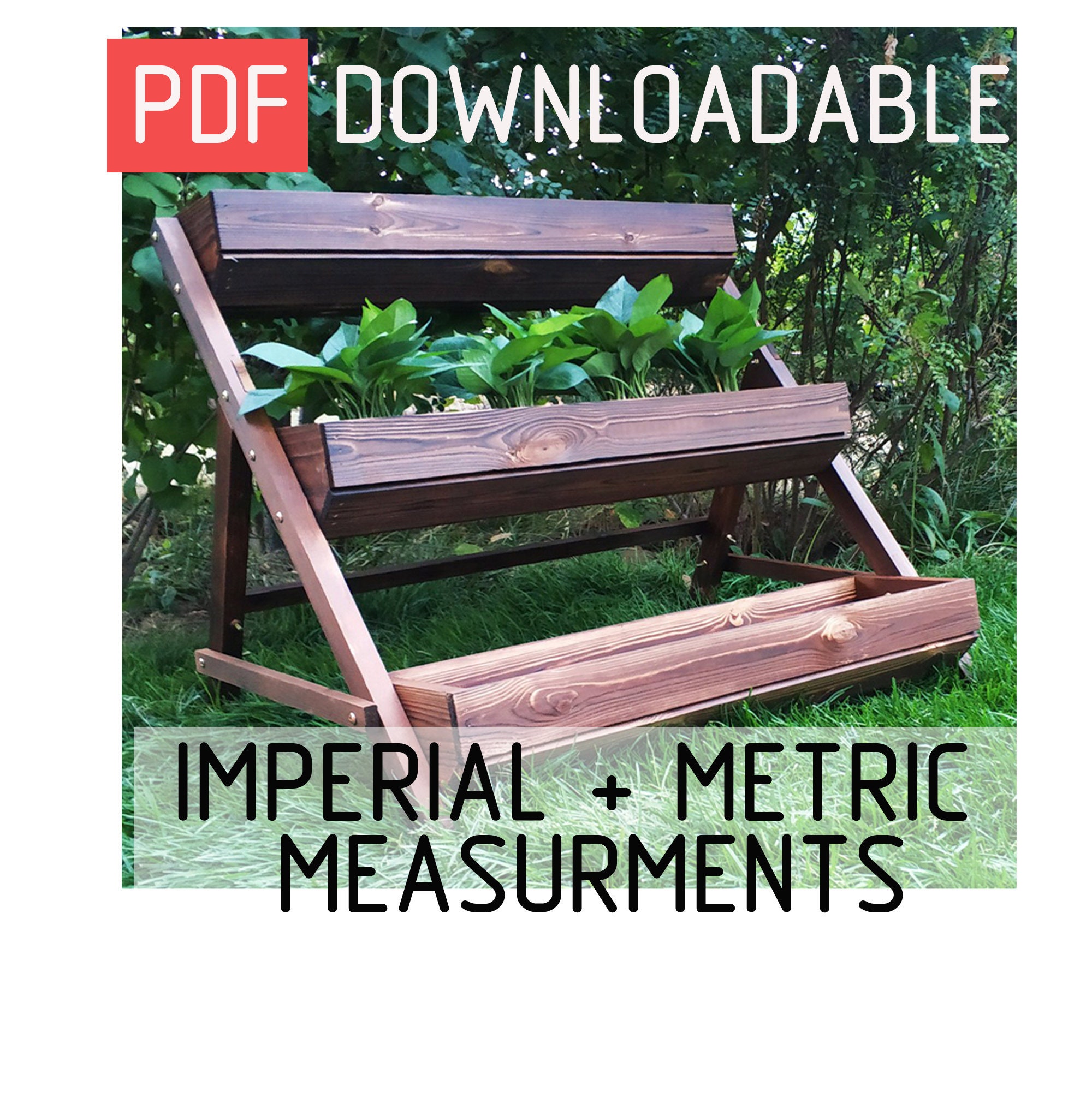 Flower Pot Rack PLANS. Outdoor Plant Stand Plans. PDF Etsy