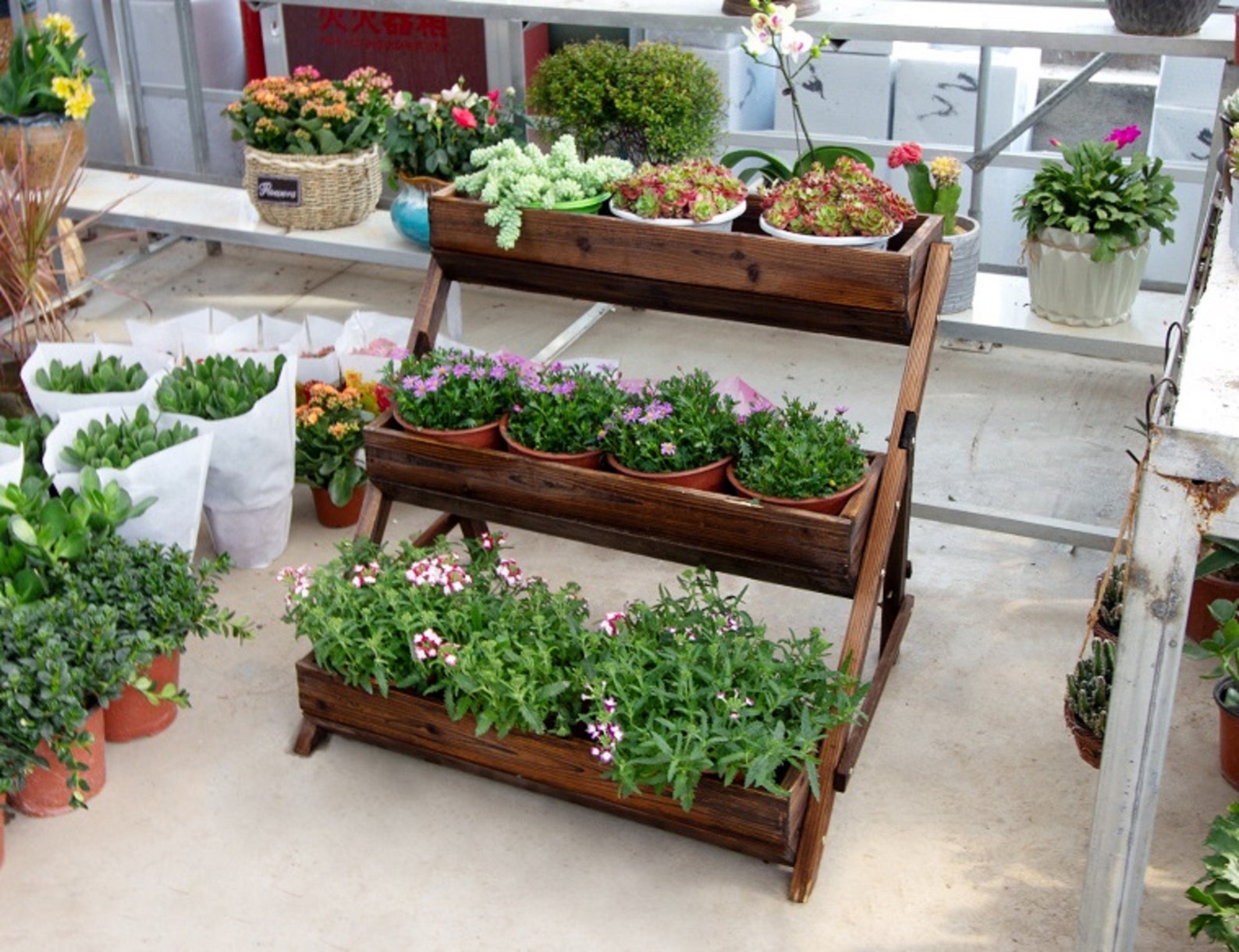 Flower Pot Rack PLANS. Outdoor Plant Stand Plans. PDF Etsy