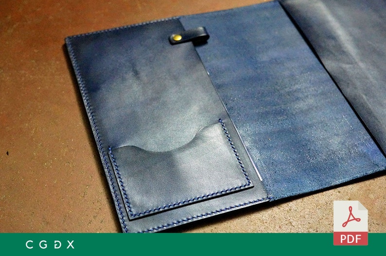 Leather Cover Notebook A5 Pattern PDF/ Printing size A3 image 5