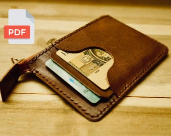 Slim Wallet Zip Pattern - Digital PDF - Not the actual Wallet