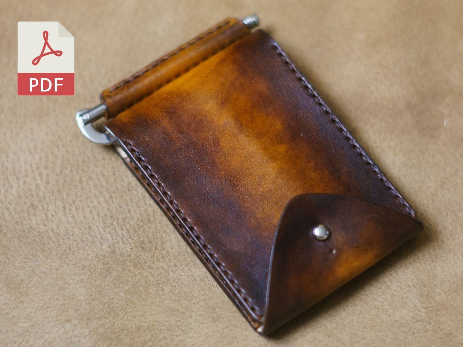 Money Clip Mini Wallet Pattern Digital Pdf Template Not Etsy - 50