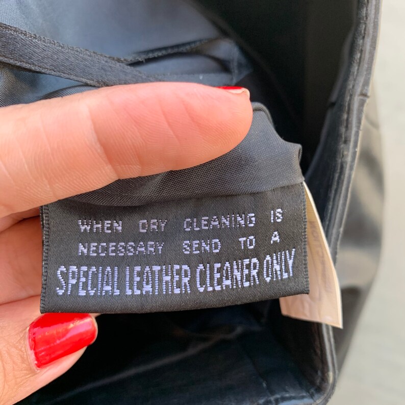 Vintage Black Leather Mini Skirt