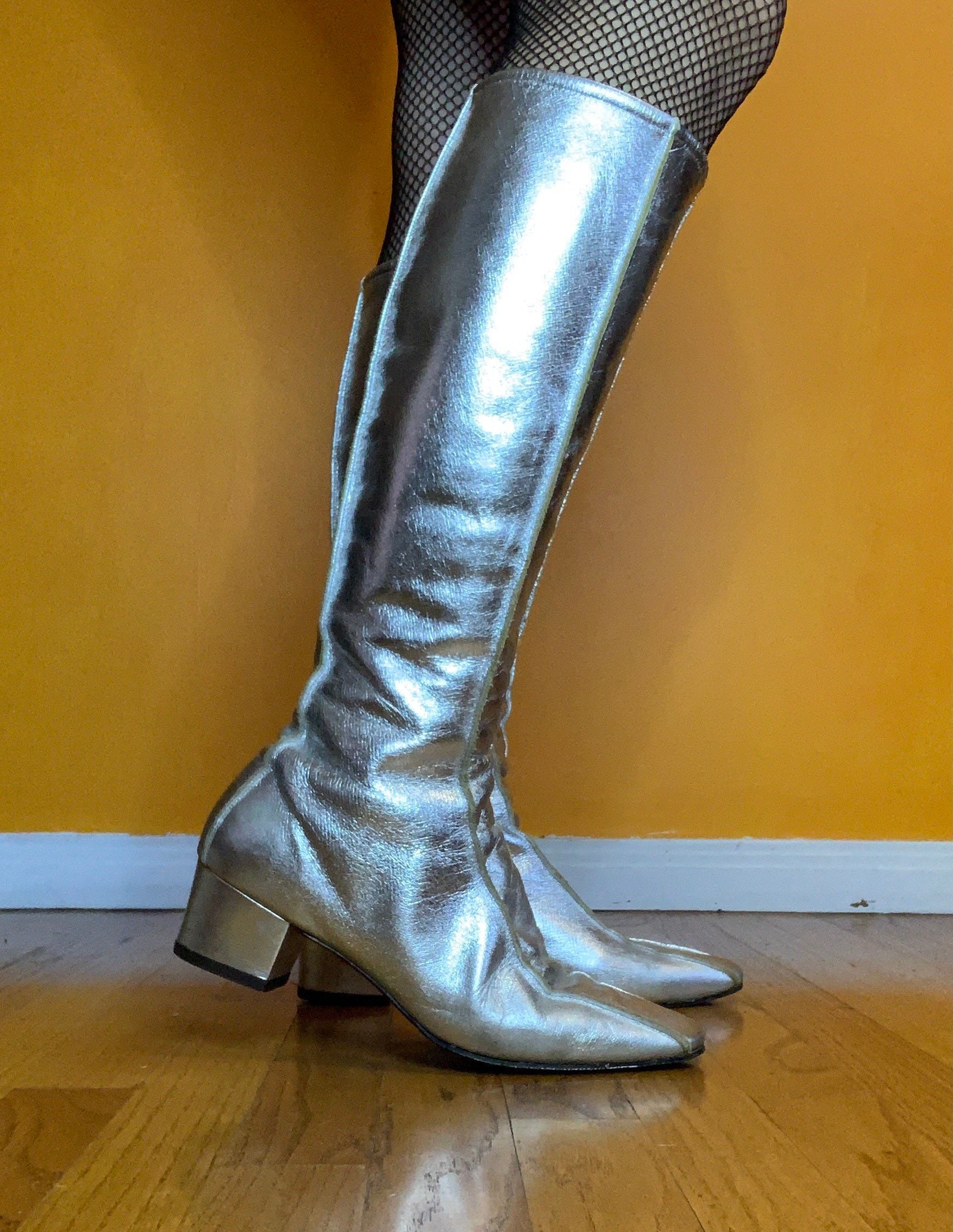 1960s Space Age Silver GoGo Boots | Etsy