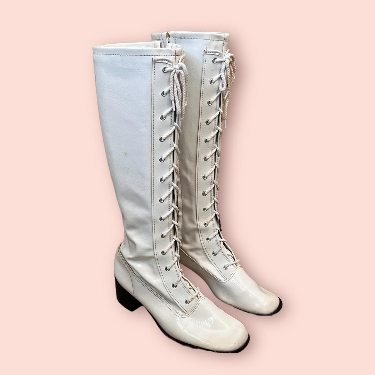 White Gogo Boots - Etsy