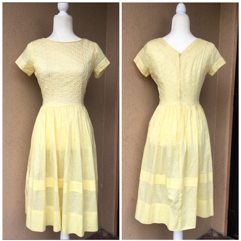 1950s yellow dress