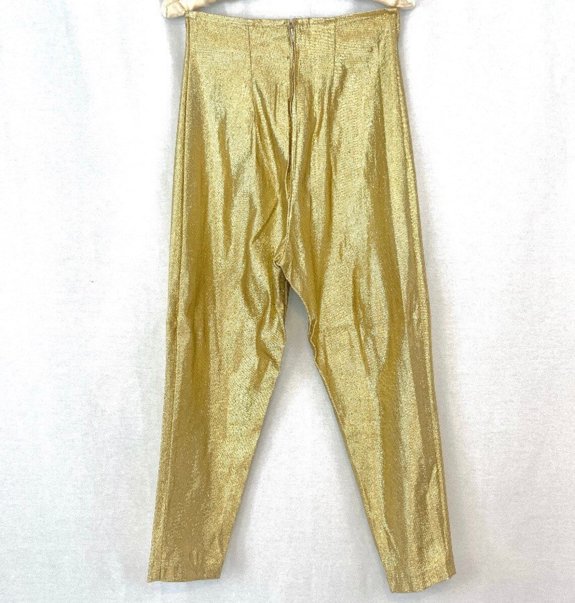 gold lurex pants