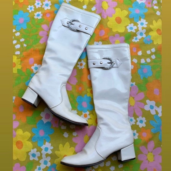 1960s White GoGo Boots
