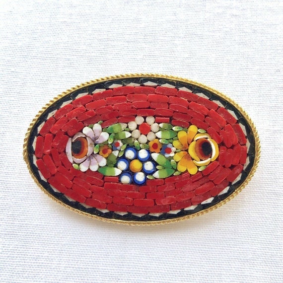 Millefiori brooch best sale