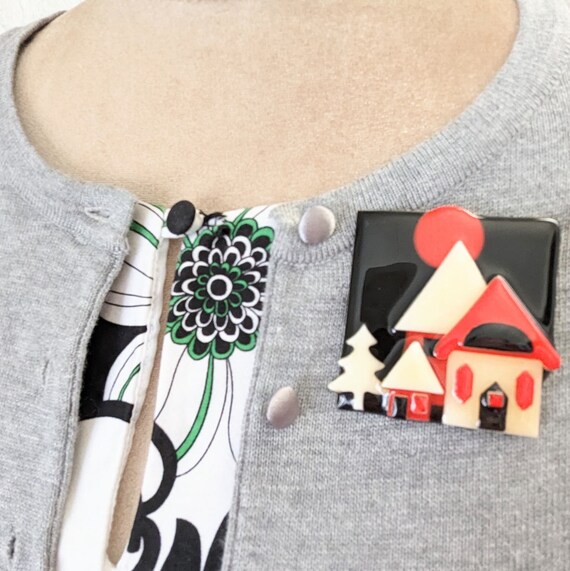 Vintage House Pins By Lucinda Brooch Pin - image 4