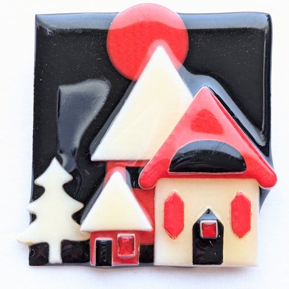 Vintage House Pins By Lucinda Brooch Pin - image 1