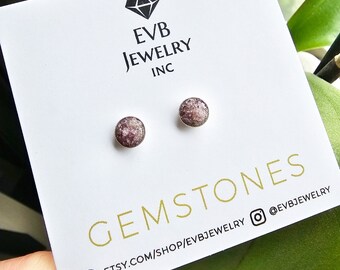 NEW RUBY 6mm Raw Dainty MINI Studs | Sterling Silver Stud Earrings | Earrings | Birthstone Jewelry | Cancer | Leo | Zodiac Gift