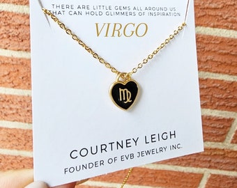 Personalized Zodiac Keepsake Charm Necklace | Virgo | Libra | Scorpio | Sagittarius| Birthday Gift Jewelry