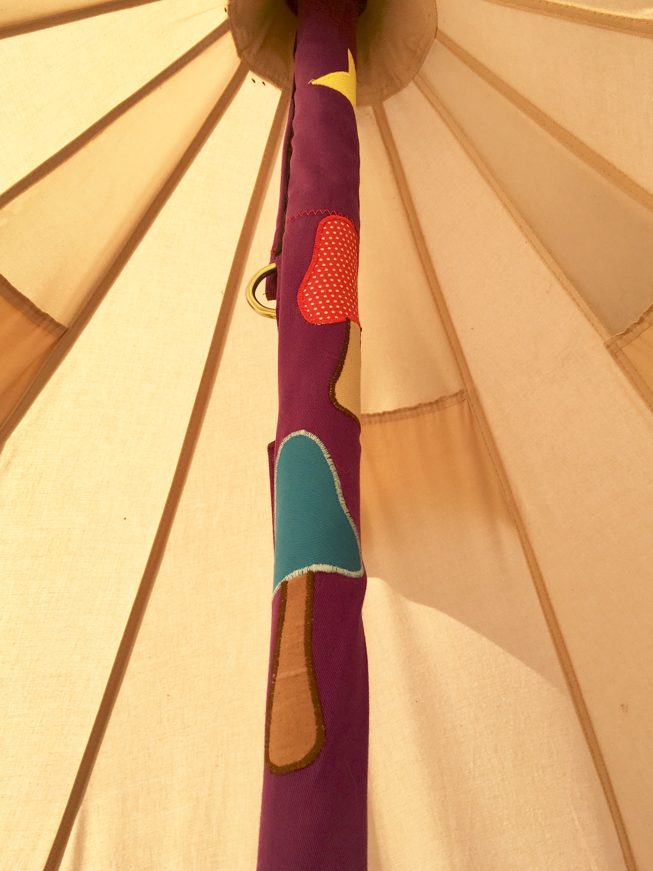 Bell tent pole cover Decorative tent furnishings Glamping Etsy
